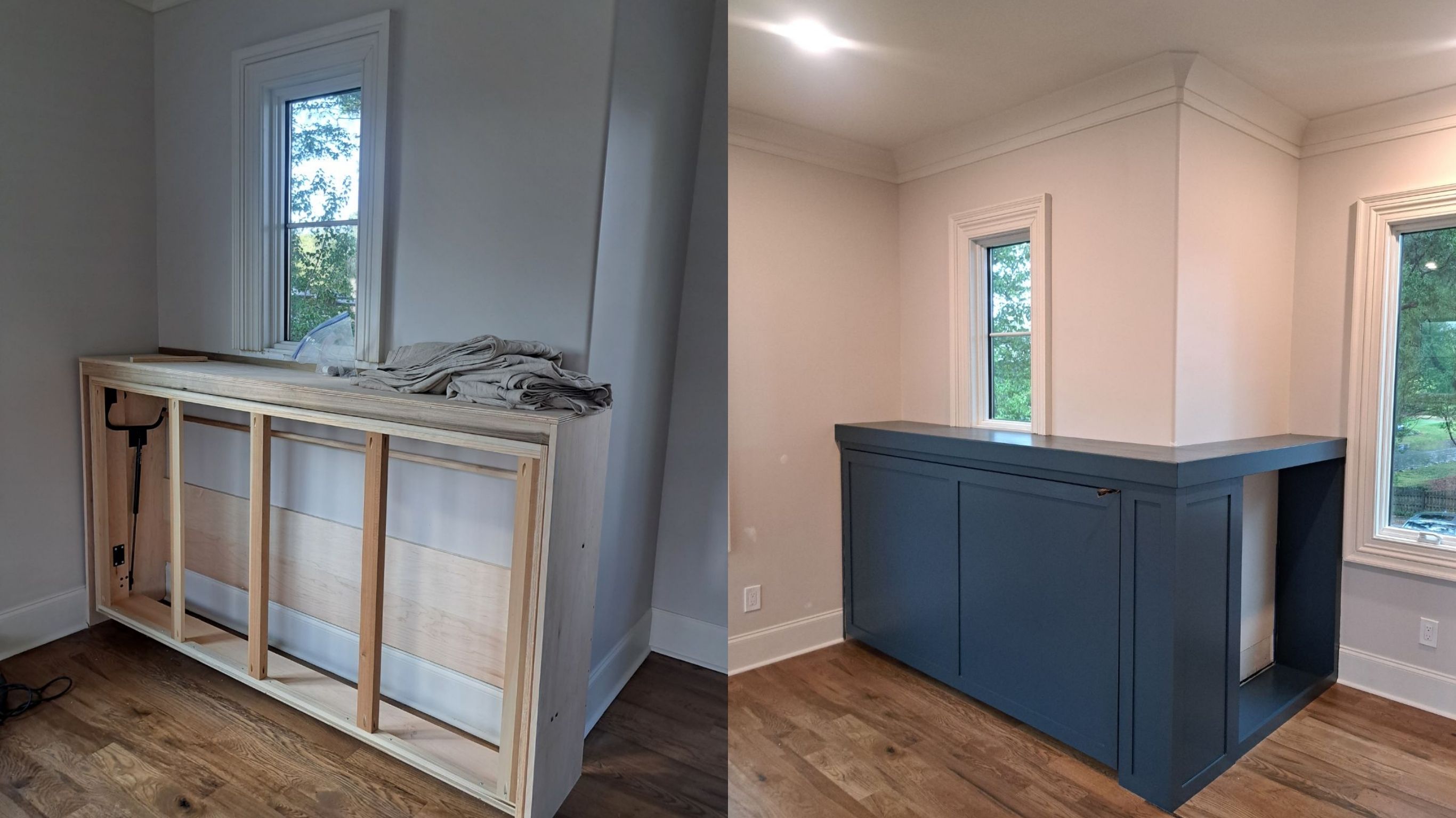 Murphy Bed Installation – Work in Progress & After