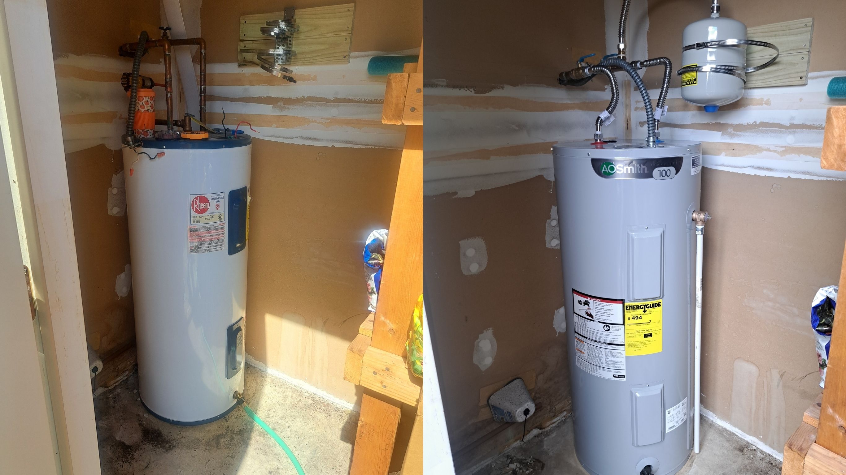 Water Heater Replacement – Before & After