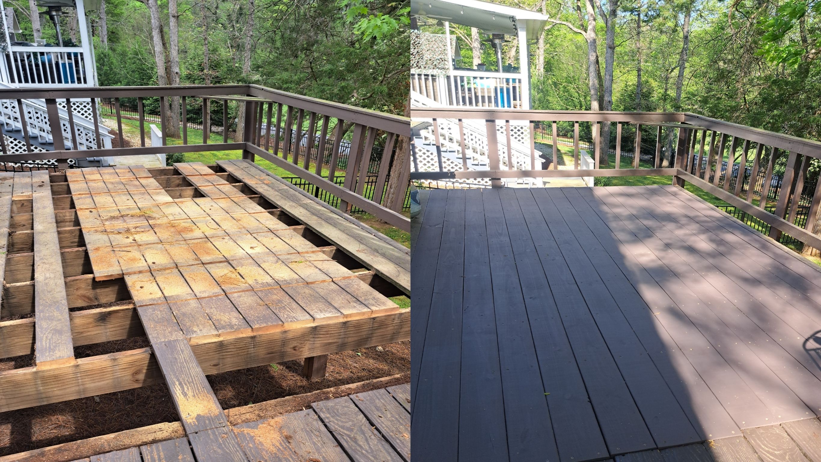 Deck restoration – Work in Progress & After