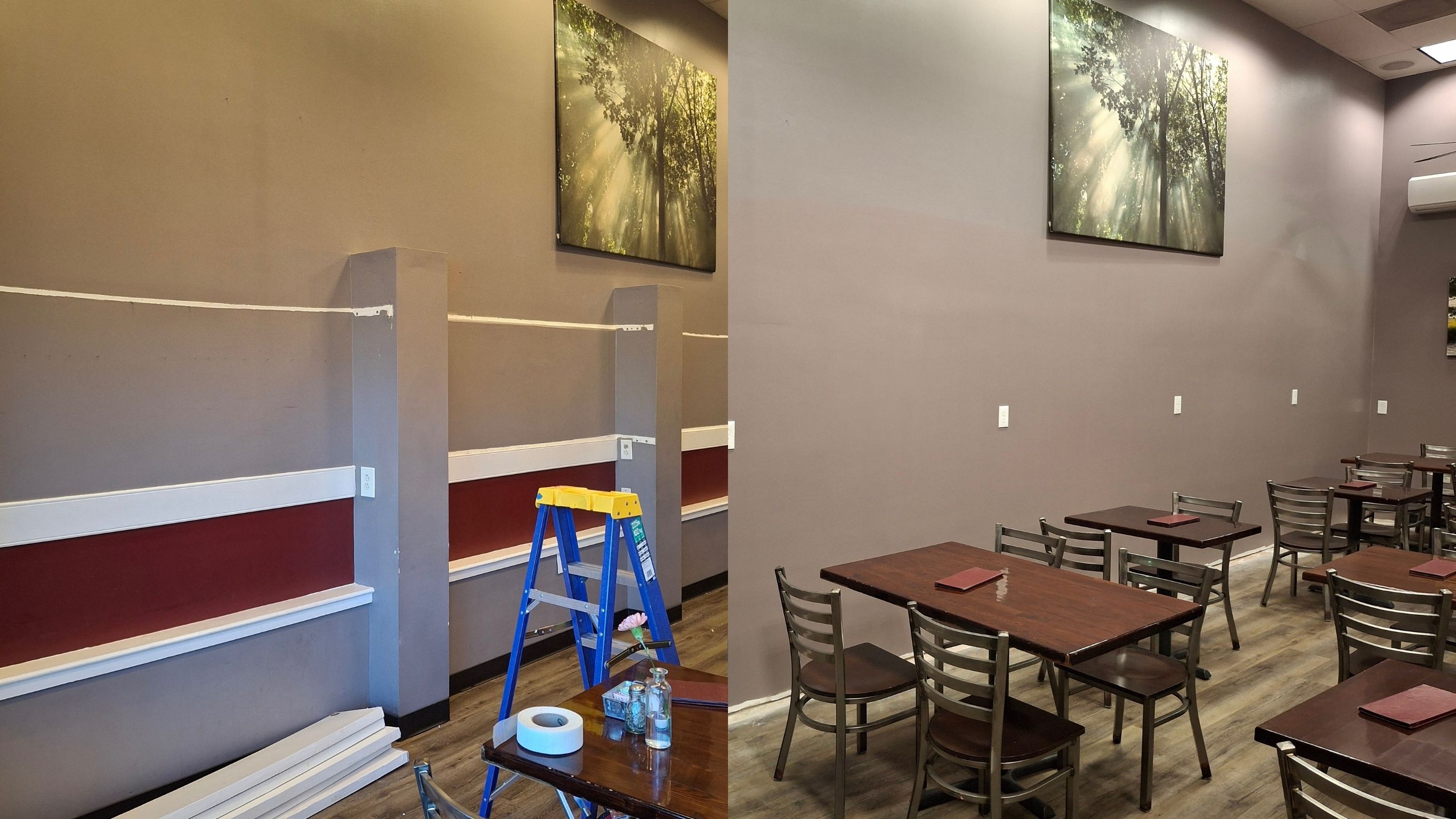 Restaurant Wall Renovation – Before & After