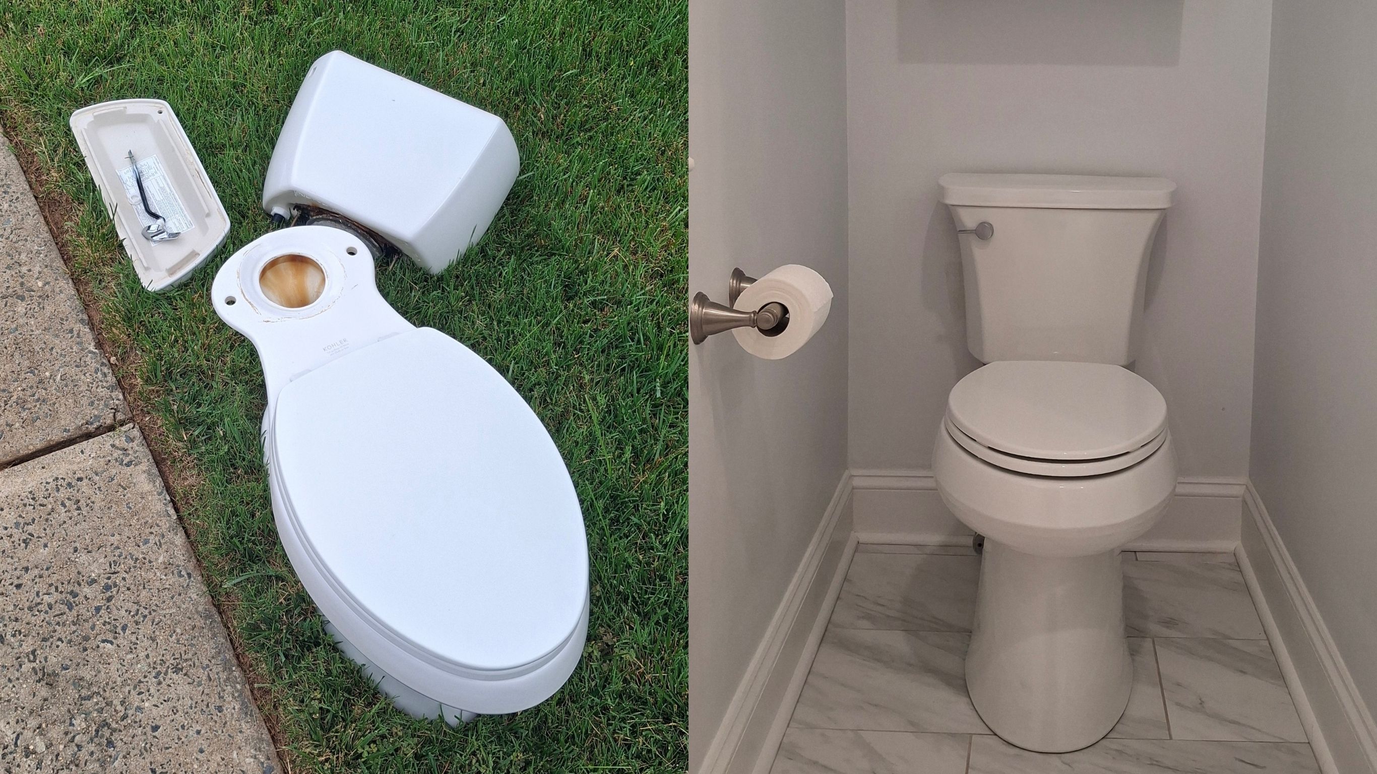 Toilet Replacement – Before & After