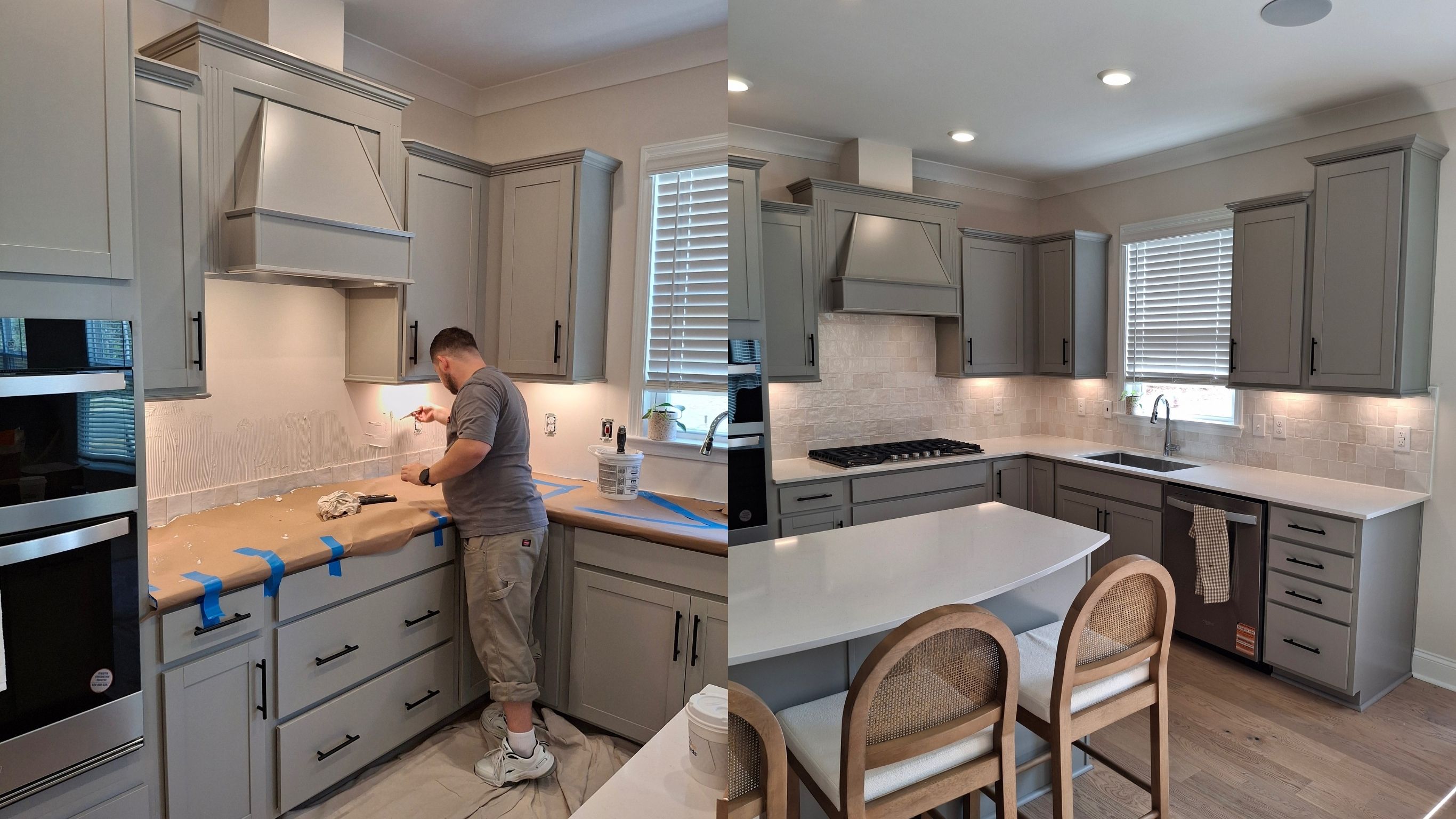 Kitchen Backsplash Installation – Before & After