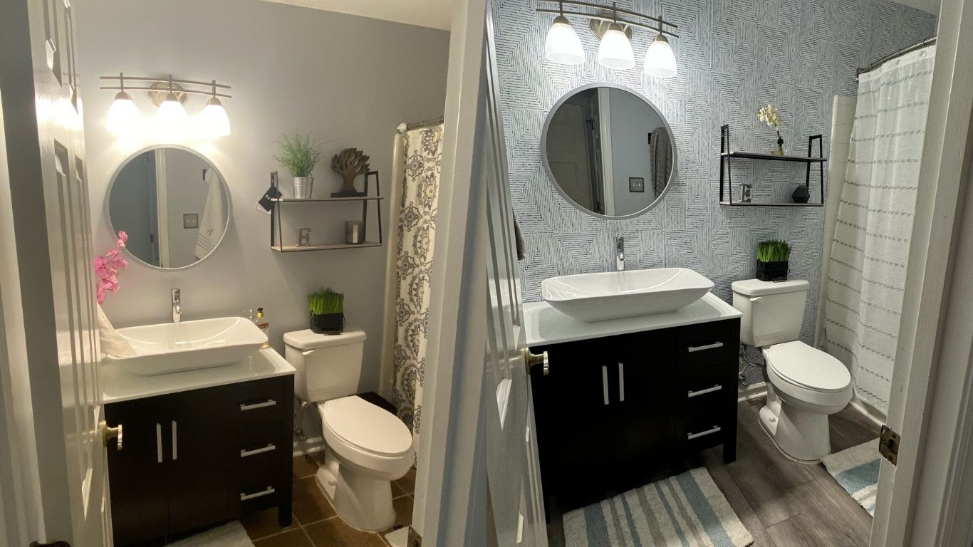 Wallpapers installation – Before & After