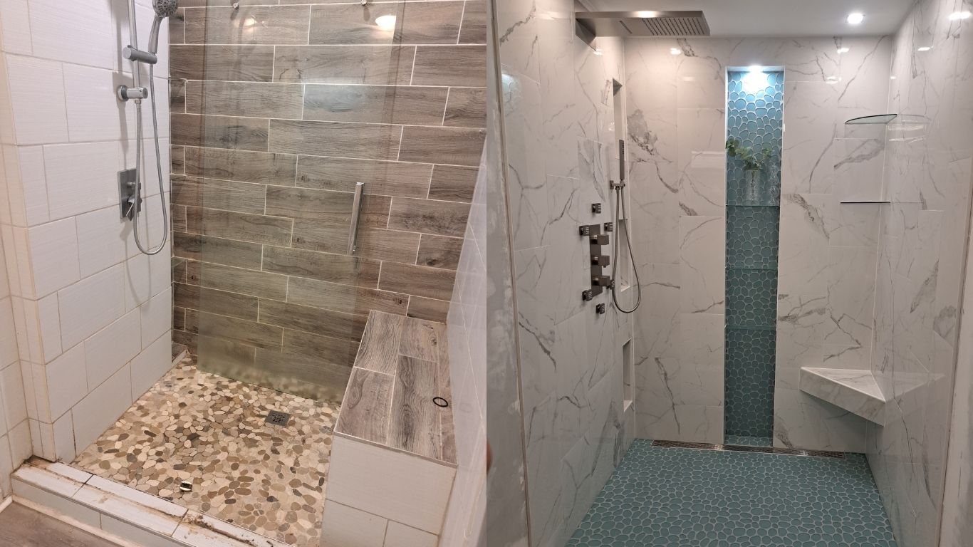 Luxury shower upgrade – Before & After