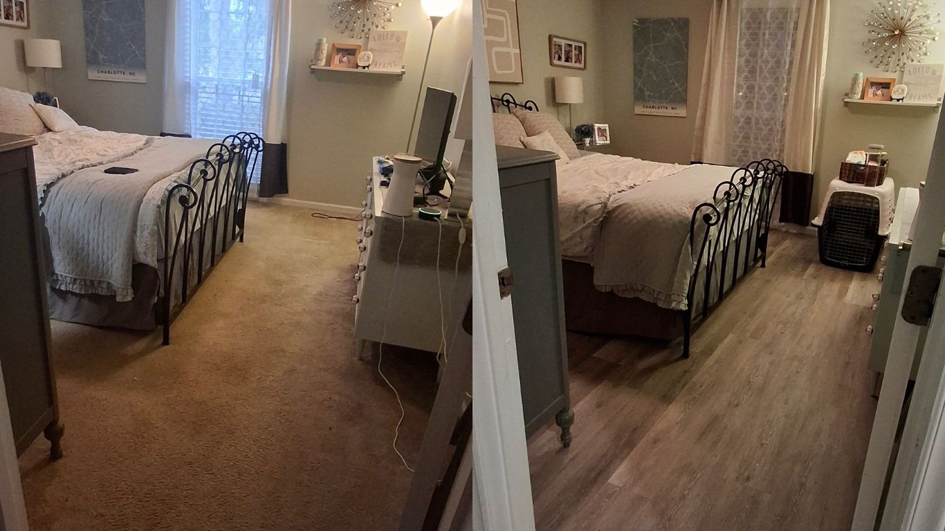 Carpet-to-LVP transformation – Before & After