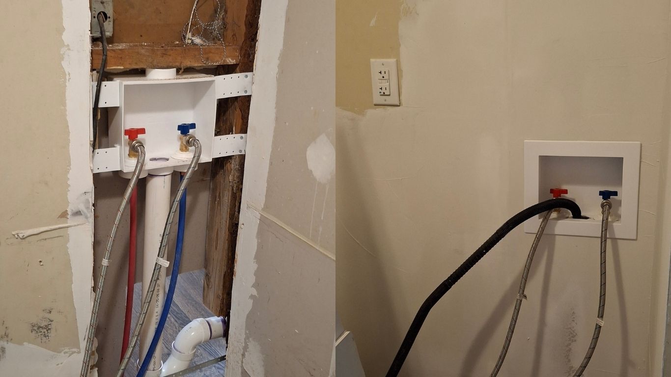 Drywall patching – Before & After