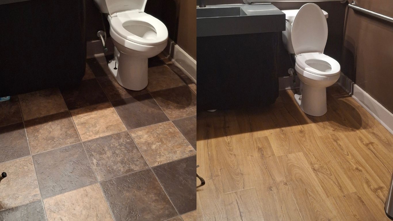 Guest restroom upgrade – Before & After