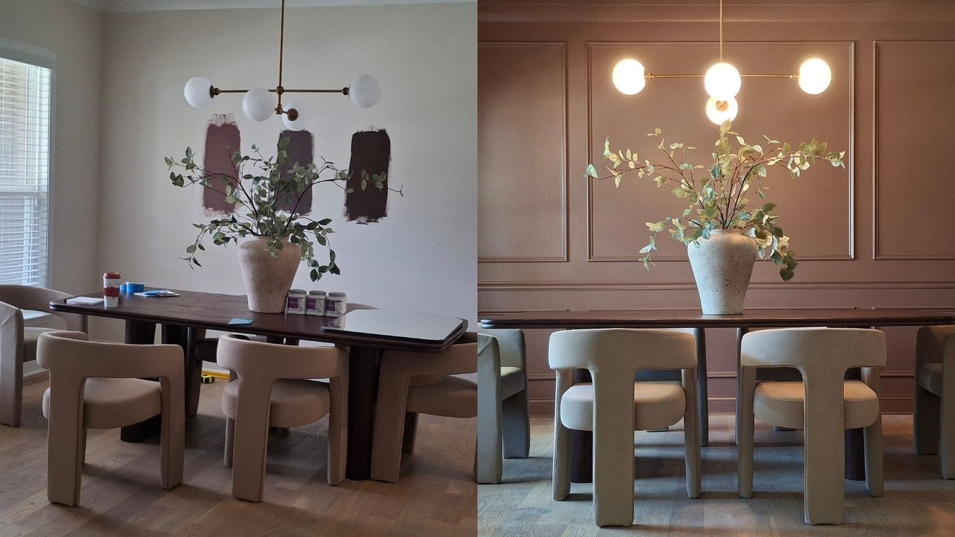 Dining room upgrade – Before & After